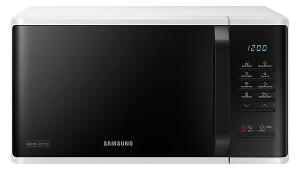 Микровълнова фурна Samsung MS23K3513AW/OL, електронно управление, 800 W, 23 л. обем, 6 степени на мощност, бяла