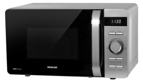 Микровълнова фурна Sencor SMW 5217SL, механично управление, 800W, 17 l, 5 степени на мощност, сива
