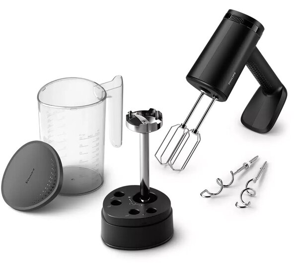 Миксер Philips HR3781/10, 500W, 5 степени на работа, с турбо функция, бъркалки за тесто, черен