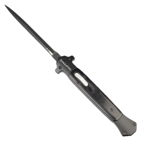 Нож Dulotec K186A, неръждаема стомана, 145 мм, с плъзгач, черен