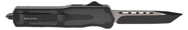 Нож Dulotec K183A, неръждаема стомана, 90 мм, с плъзгач, черен