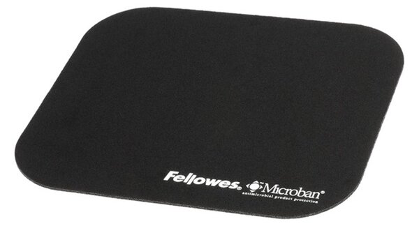 Подложка за мишка Fellowes Microban, черен, 234 x 202 x 2 mm