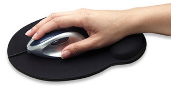 Подложка за мишка MANHATTAN Wrist rest, черна, 24.1 x 20.3 x 0.4 cm