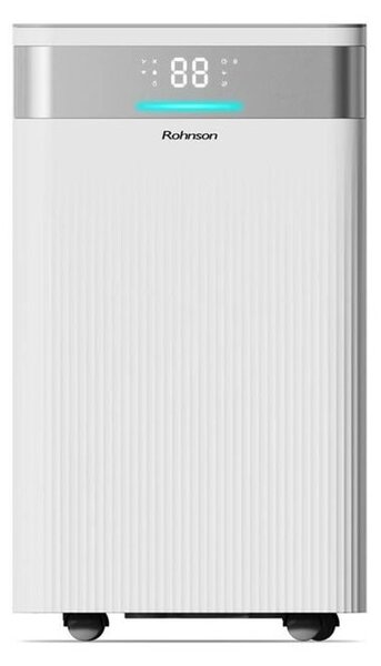 Обезвлажнител Rohnson R-91912, 170W, 120 m3/h, 2 l резервоар, подходящ за помещения с площ до 60m², 2 скорости, бял