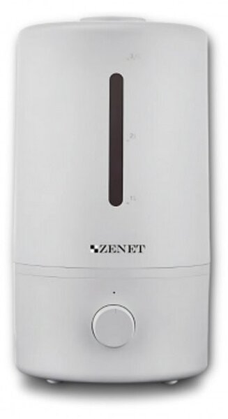 Овлажнител на въздух Zenet ZET-414, 25W, подходящ за помещения с площ до 20 m2, 4л. резервоар, бял