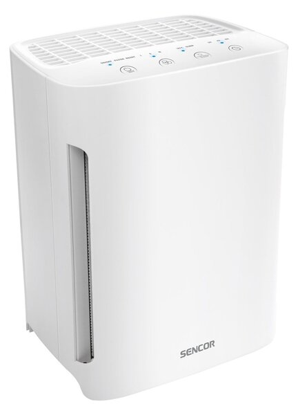 Пречиствател на въздух Sencor SHA 6400WH-EUE3, 60W, подходящ за помещения с площ до 15m², 3 скорости, HEPA 13 филтър, UV светлина, бял
