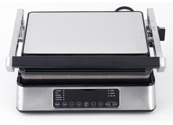 Грил преса Finlux FDG-22MX, керамично покритие на плочите, дисплей, 2200W