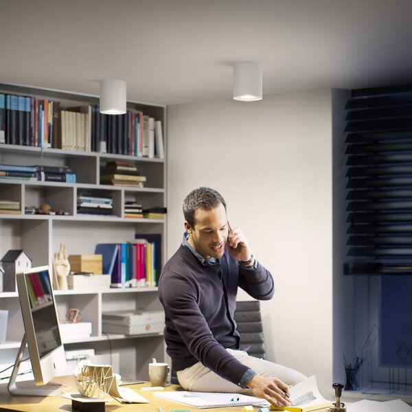 Philips Hue White Ambiance Pillar LED осветление, бяло, Затъмняване, Бял, Дневна/трапезария, Метал, Модерен