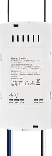 Смарт ключ за таванен вентилатор Elmark IFAN03, Wi-Fi, 660W, 100-240V, IP20, бял