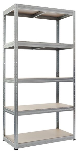 Стелаж Carmen Star 3580506_1, 5 бр. рафтове, 180 cm височина, 90 cm ширина, до 350 kg товаропоносимост, метален, сив