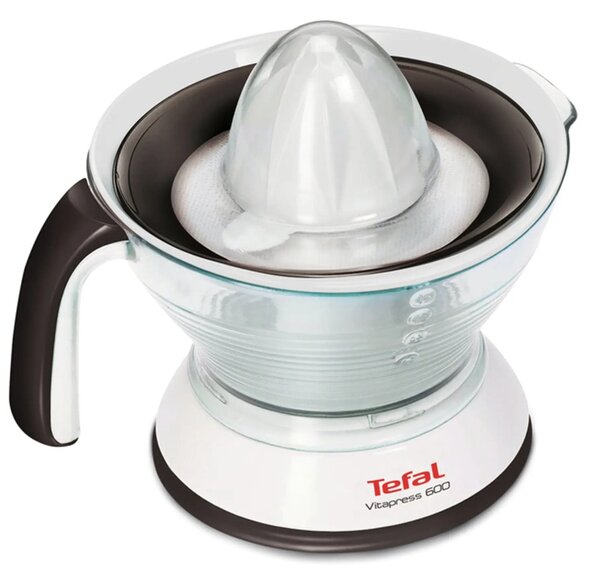 Цитрус преса Tefal Vitapress ZP300138, възможност за изстискване с или без пулп, 600ml капацитет, 25W, бяла