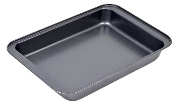 Тава за печене Rosberg R51222I37, 37 x 25 x 5 cm, въглеродна стомана, незалепващо покритие, сива