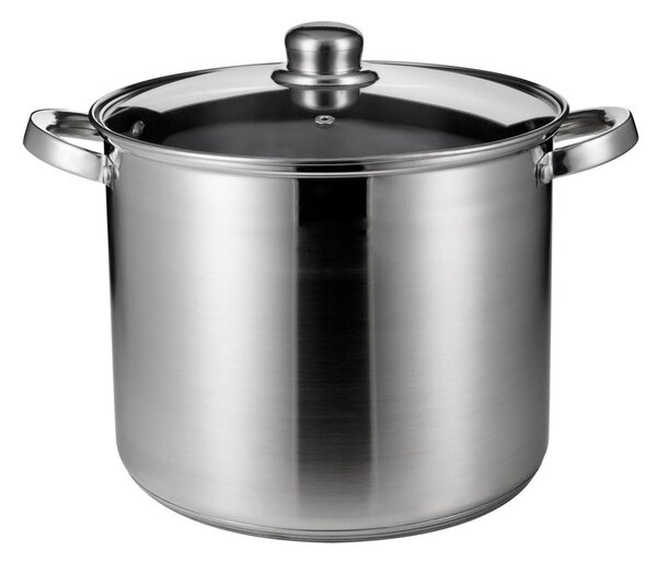 Тенджера Rosberg R51211B24, вместимост 9 l, 24 cm диаметър, неръждаема стомана, капак, инокс
