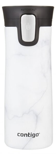 Термочаша Contigo Pinnacle Couture White Marble, 0.42л., неръждаема стомана, бяла