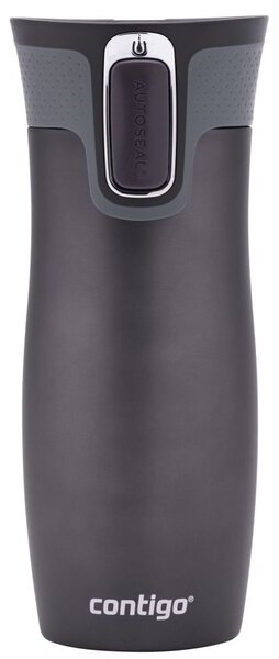 Термочаша Contigo West Loop Gunmetal, 0.47л., неръждаема стомана, черна