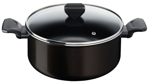Тенджера Tefal Simply Clean Stewpot 24 with lid, 24 см. диаметър, алуминий, с капак, черен