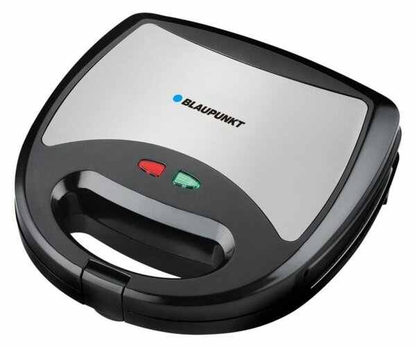 Тостер преса Blaupunkt SMS611, приготвя гофрети и сандвичи, електрическа скара, 750W, черна