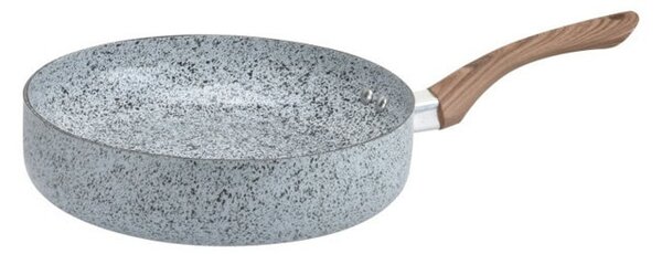Дълбок тиган Oliver Voltz Siena OV51319J24D, алуминий, керамично покритие, 24 см диаметър, 6.5 см дълбочина, сив