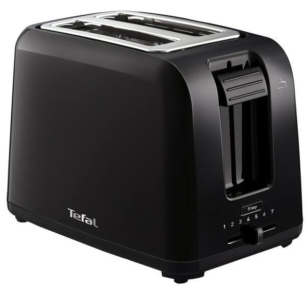 Тостер Tefal TT1A1830, 7 степени, подвижна тавичка за трохи, повдигане, стоп, 800W, черен