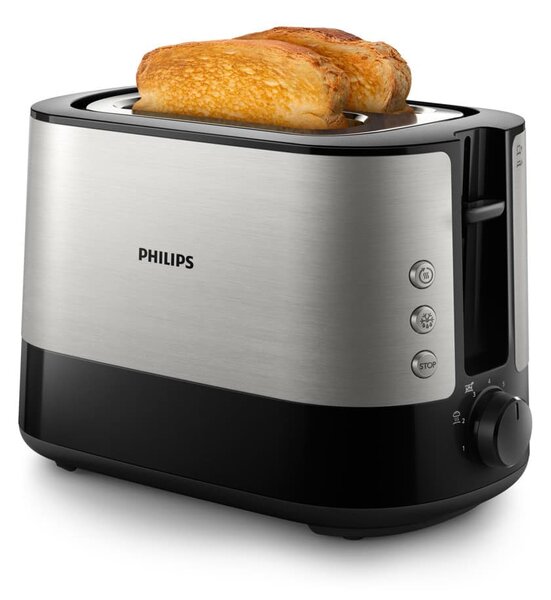 Тостер Philips HD2635/90, 7 степени, функция за претопляне и размразяване, сив