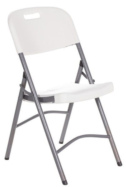 Трапезен стол Carmen 9936, сгъваем, HDPE, бял