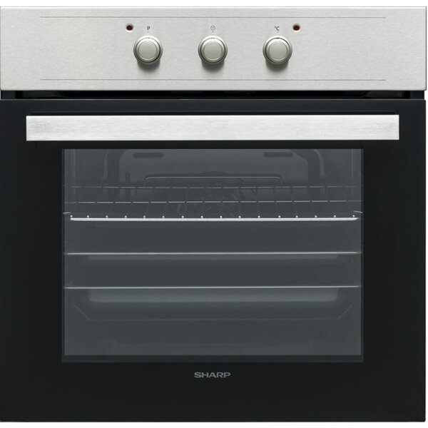 Фурна за вграждане Sharp K-50M22IL2, 65л. обем, 8 програми, механично управление, лесен за почистване емайл, покритие против отпечатъци, енергиен клас А, инокс