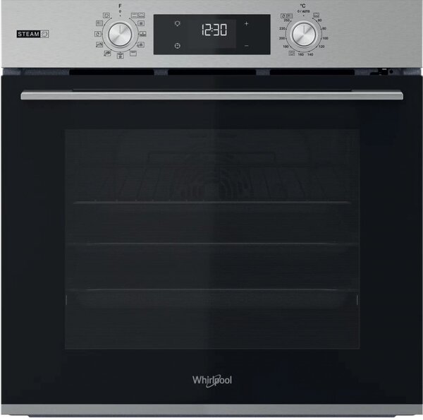 Фурна за вграждане Whirlpool OMSK58RU1SX, клас A+, 71л. обем, 11 програми на готвене, Steam+, Cook3, инокс
