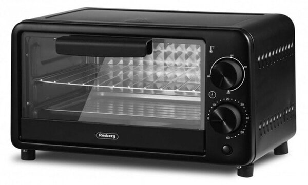 Мини фурна Rosberg R51441C, 9 л обем, 800W, 100-230C, черна