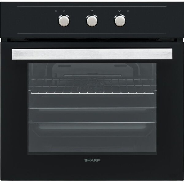 Фурна за вграждане Sharp K-50M22BL2, 65л. обем, 8 програми, механично управление, Функция размразяване, енергиен клас А, черна