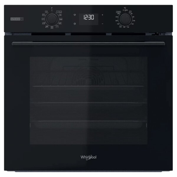 Фурна за вграждане Whirlpool OMSK58RU1SB, клас A+, 71л. обем, пиролитично почистване, Cook3, черна
