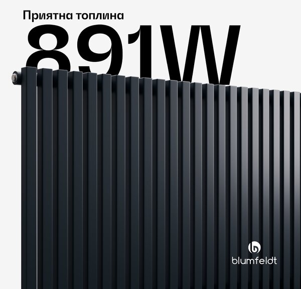 Blumfeldt Радиатор Delgado | Модерен дизайн | 63 x 100 см | 891 W | Странично свързване