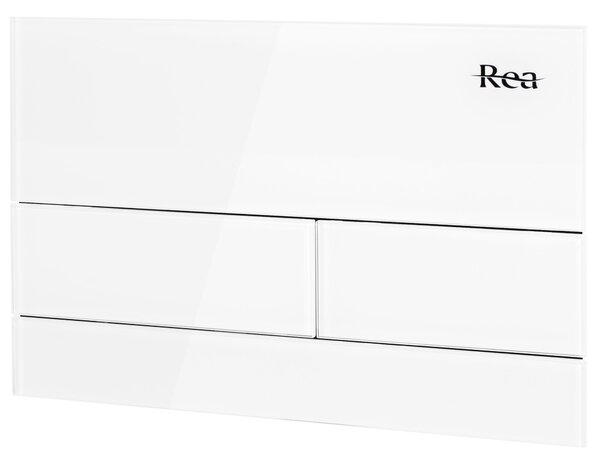 Бутон за тоалетна K011A-Q и Slim024N Rea T White Glass