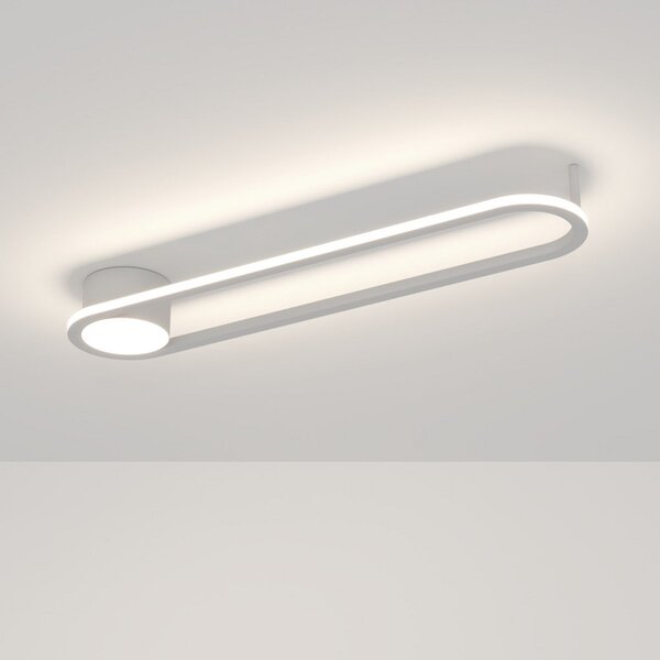 EGLO LED плафон COLLECORVINO, бял, дължина 50 см, CCT, Бял, Дневна/трапезария, Метал