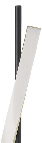 EGLO LED стояща лампа CONAPRATO, черно/месинг, 150 см, CCT, Затъмняване, Черен, Дневна/трапезария, Метал