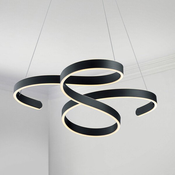 Trio Lighting LED висящо осветление Francis, антрацит, Затъмняване, Черен, Дневна/трапезария, Метал, Модерен