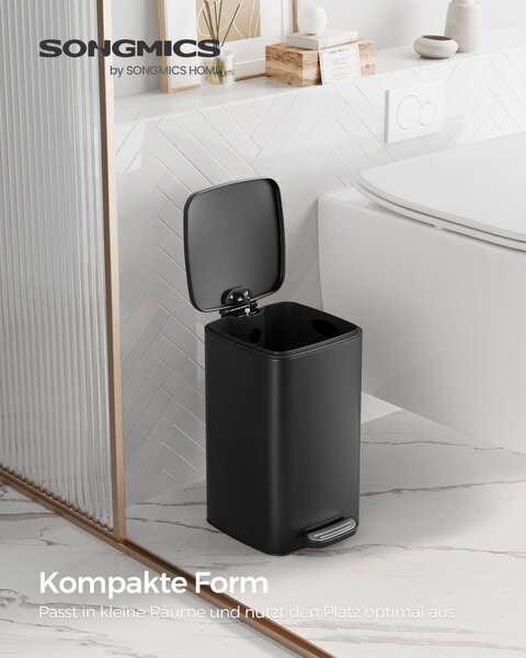 Кош за боклук Songmics Черен 19.5x24x33.5 см