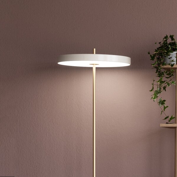 UMAGE Asteria Floor LED подова лампа перлено бяла, Затъмняване, Бял, Дневна/трапезария, Метал, Дизайн