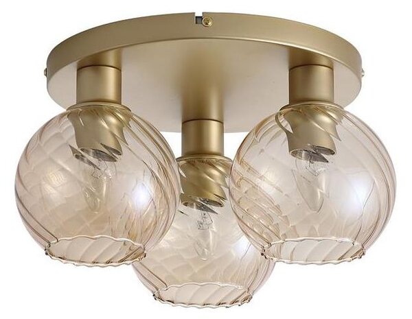 Searchlight 44521CP - Таванно осветително тяло RADIANCE 3xE27/60W/230V Ø 37,5 cm златисто