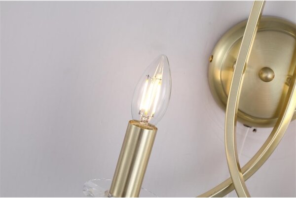 Searchlight 4162-2SB - Стенно осветително тяло ASCONA 2xE14/60W/230V