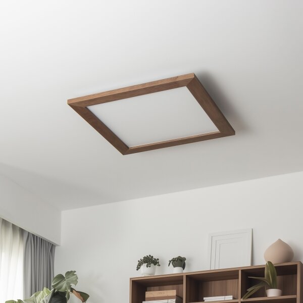 Brilagi - Димируемо осветително тяло SLIMFRAME WOOD LED/36W/230V 49,5x49,5 cm + дистанционно управление