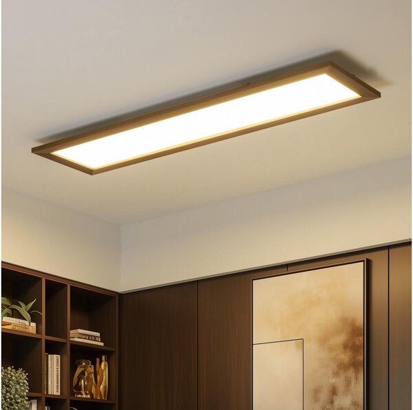 Brilagi - LED Плафониера SLIMFRAME WOOD LED/58W/230V 124x34 см тъмнокафяв