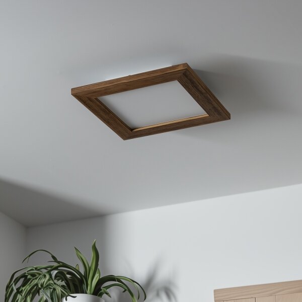 Brilagi - LED Димируема лампа SLIMFRAME WOOD LED/25W/230V 34x34 см + д.у