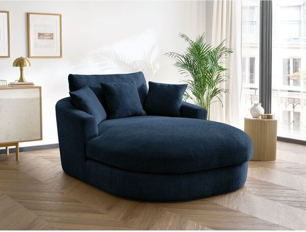 Тъмносиньо шенилово кресло Belem – Bobochic Paris