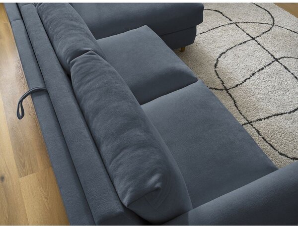 Тъмносин ъглов диван Nouveau Cocoone – Bobochic Paris