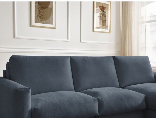 Тъмносин ъглов диван Nouveau Cocoone – Bobochic Paris