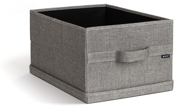 Сива текстилна кутия за съхранение с капак 31x41x22 cm Soft Storage Medium – Bigso