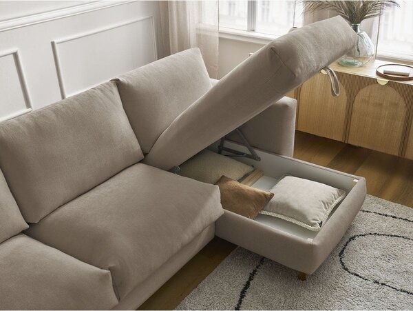 Кафяво-сив ъглов диван Nouveau Cocoone – Bobochic Paris