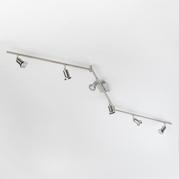 LED спот осветително тяло 6xGU10/5W/230V матов хром