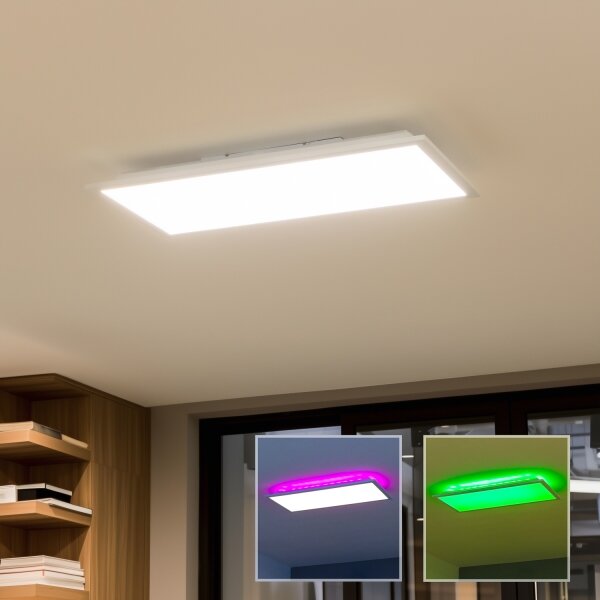 LED RGBW димируема повърхностно монтирана панелна лампа LED/22W/230V 2700-6500K 29,5x59,5 cm + дистанционно управление