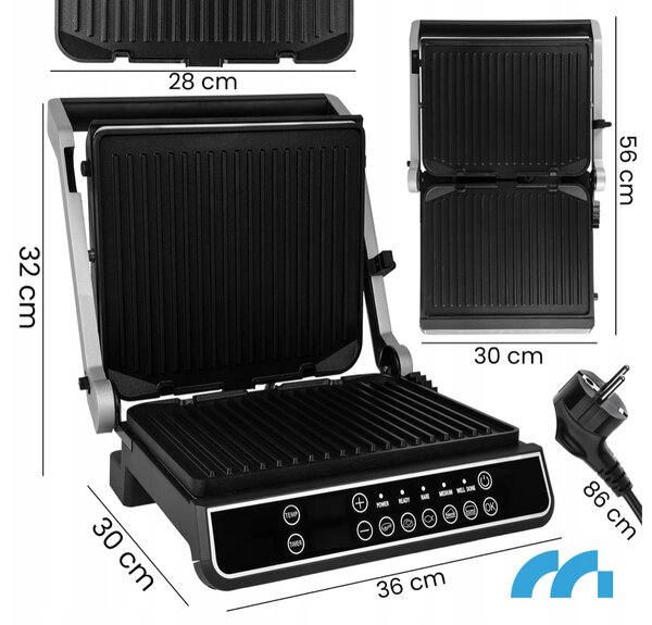 Електрическа контактна скара SM5000W-PRO с LED дисплей - 2500 W